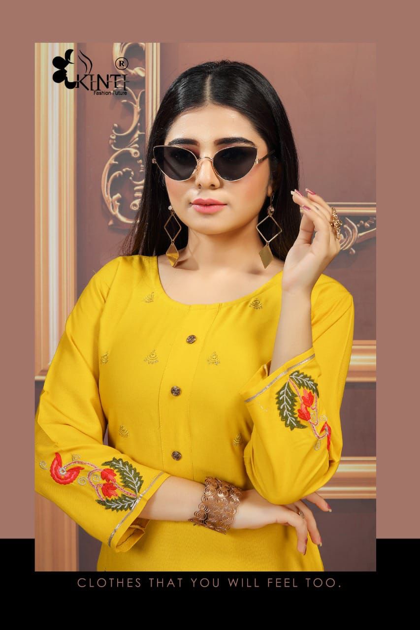 Kinti Equal 3 Ethnic Wear Sequence Embroidery Latest Kurti Collection